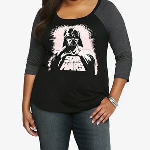 Torrid Darth Vader Raglan Tee 2X